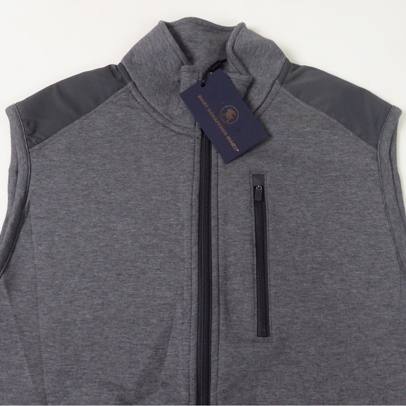 Hart Schaffer Marx HSM Tech Full Zip Vest NWT Stretch w Zip Chest Pocket